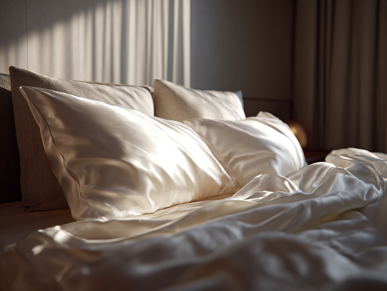Jibék silk pillowcase — light